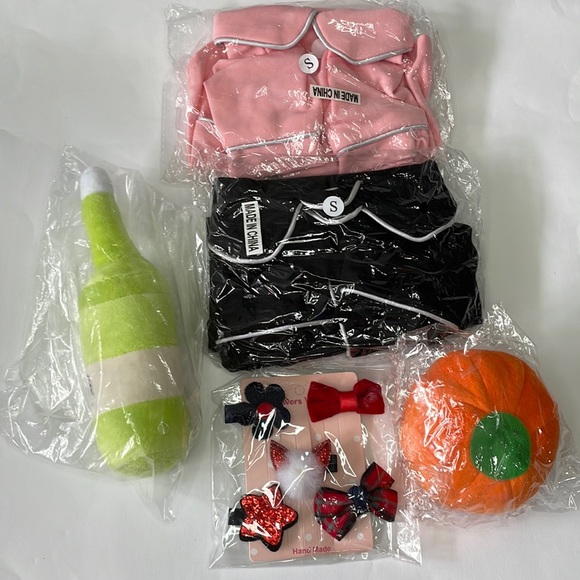 Other - Dog Bundle shirts hair clip toys NIB
